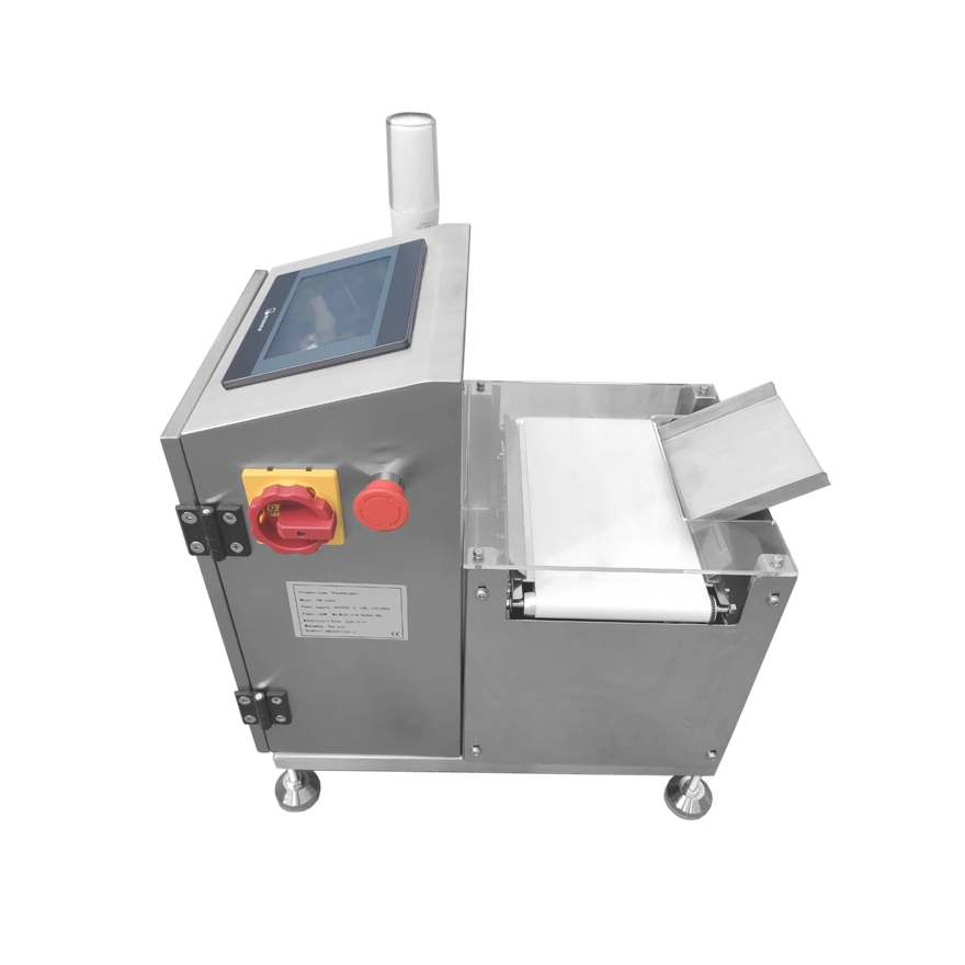 Balance à bande d'arrêt et de pesée pour petits produits d'emballage