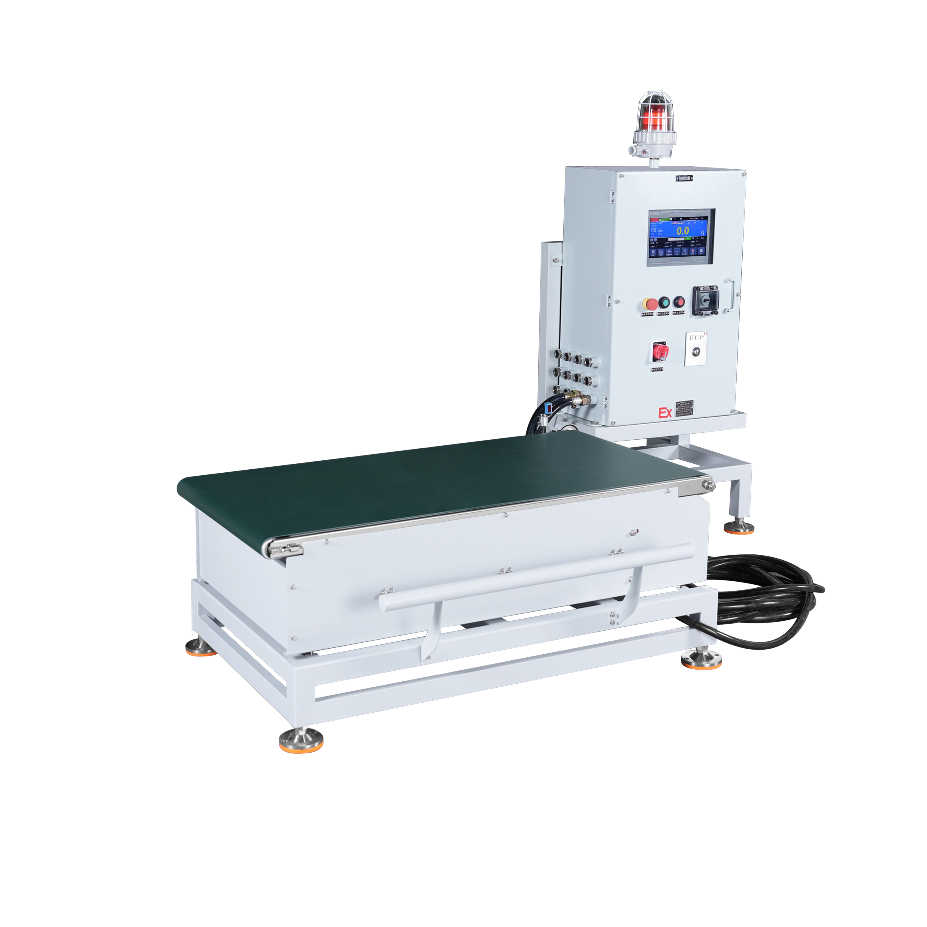 Trieuse pondérale antidéflagrante pour usines chimiques