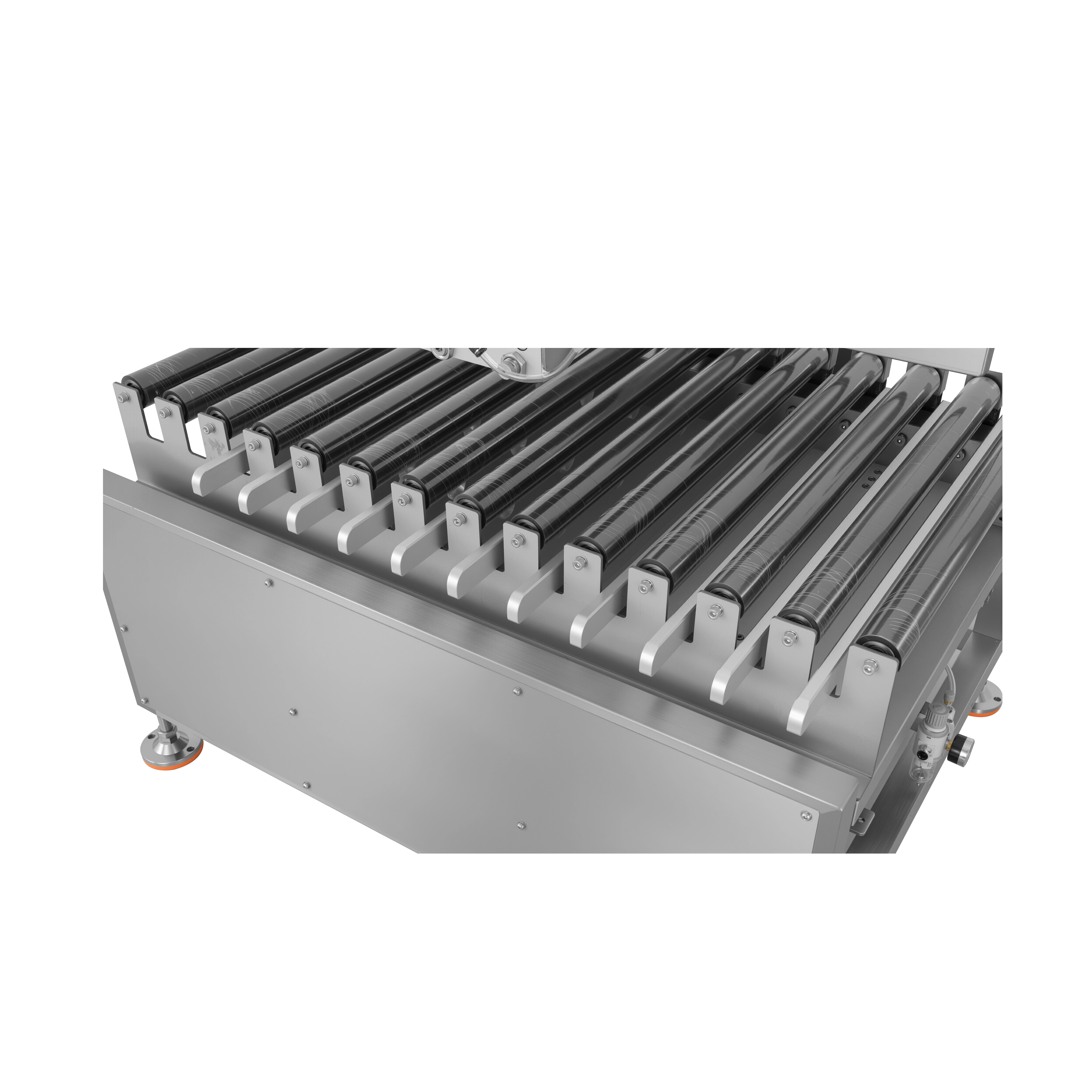 Trieuse pondérale à rouleaux à section unique pour caisses lourdes de 25 kg