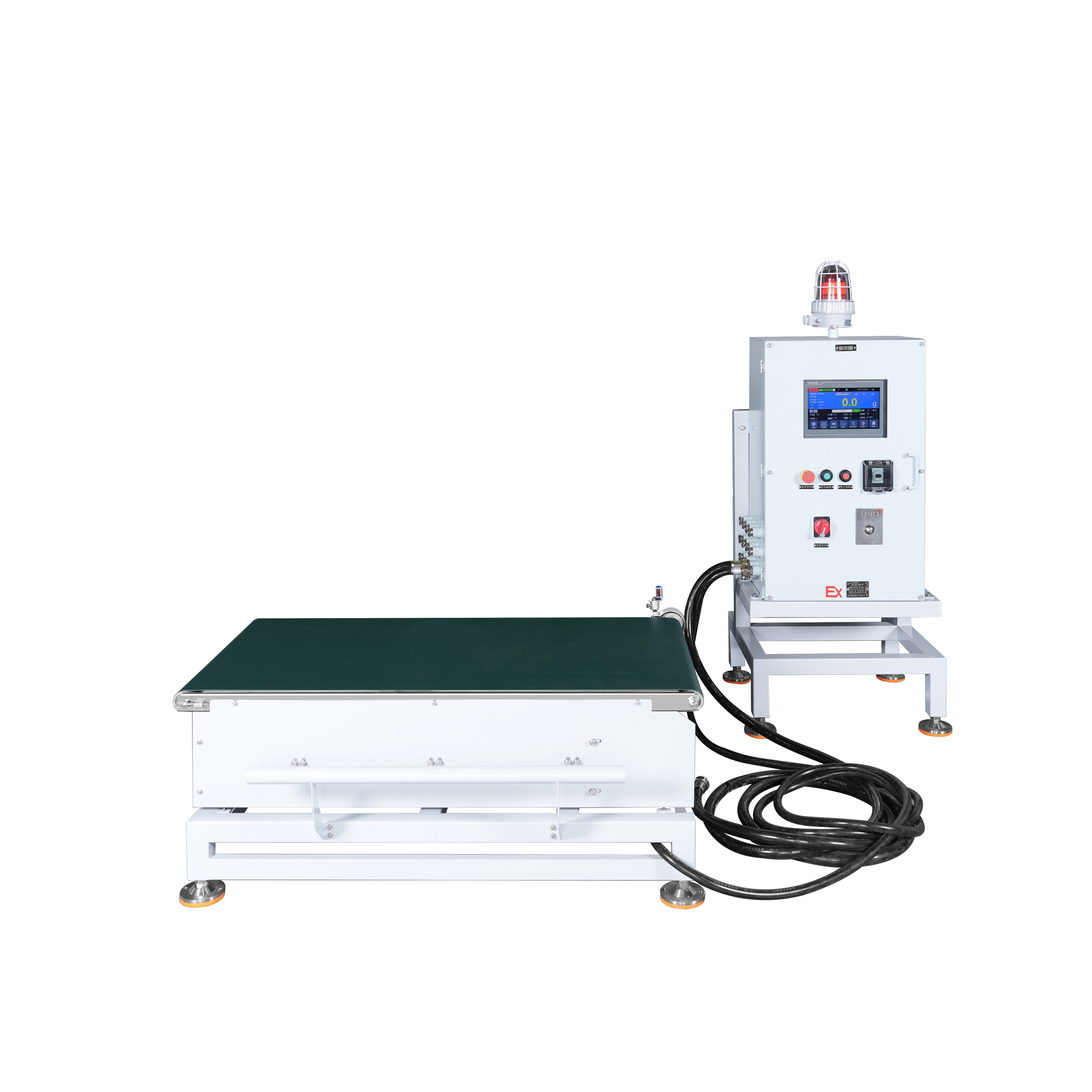 Trieuse pondérale antidéflagrante pour usines chimiques