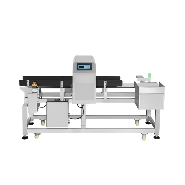 Détecteur de métaux avec rejet du poussoir pour produits de taille moyenne