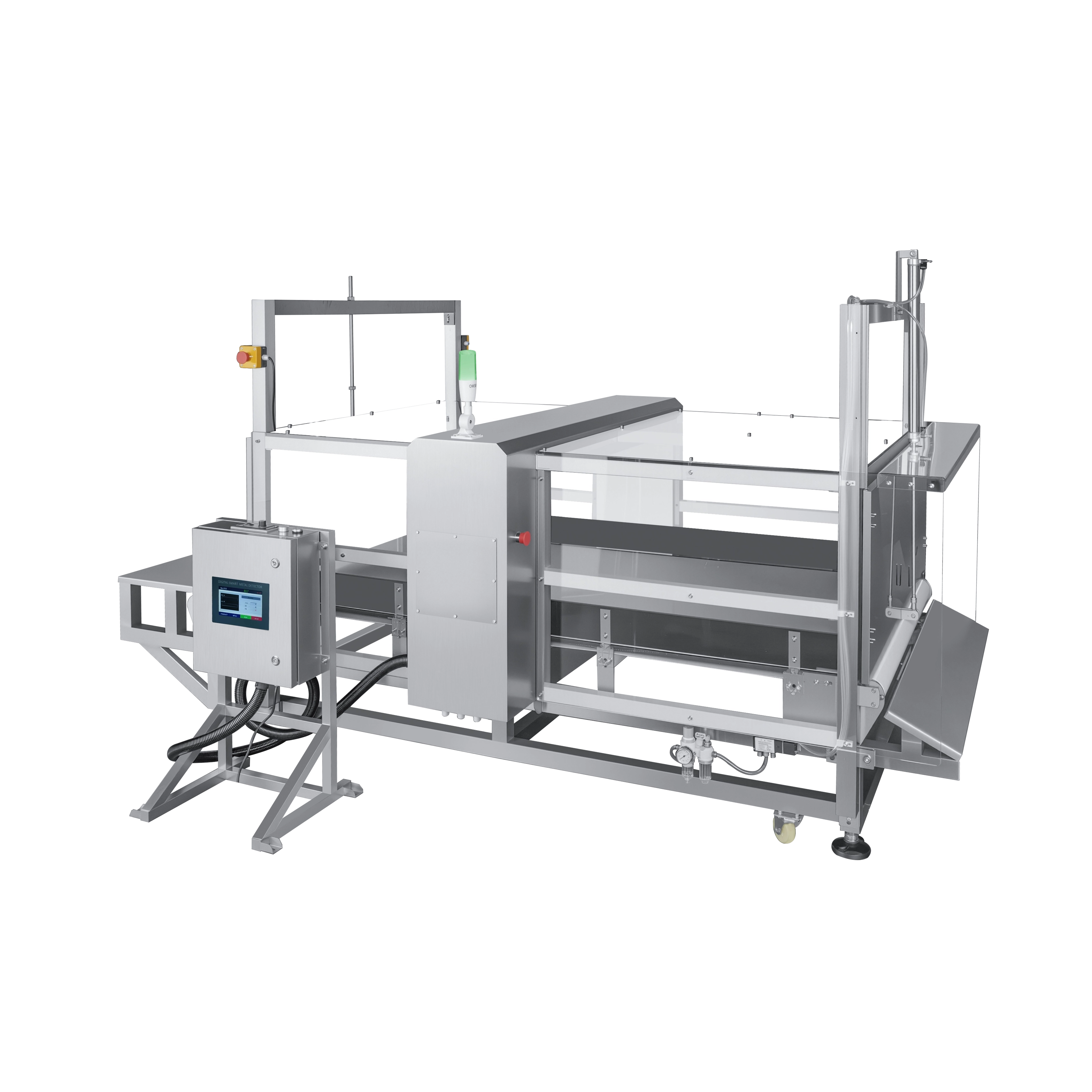 Détecteur de métaux avec quatre couvercles transparents pour produits électroniques