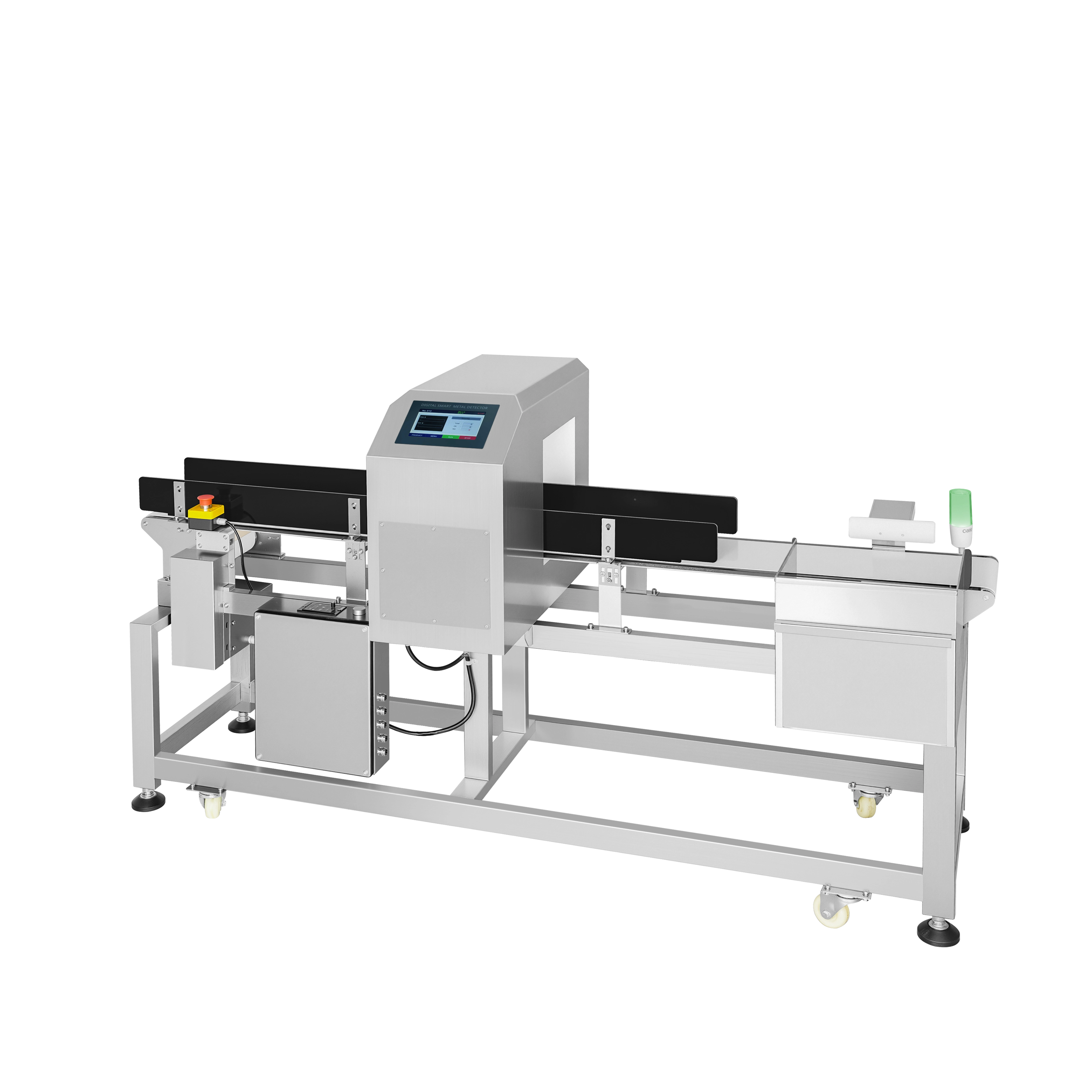 Détecteur de métaux avec rejet du poussoir pour produits de taille moyenne