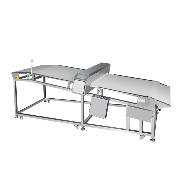 Détecteur de métaux incliné pour produits de boulangerie 